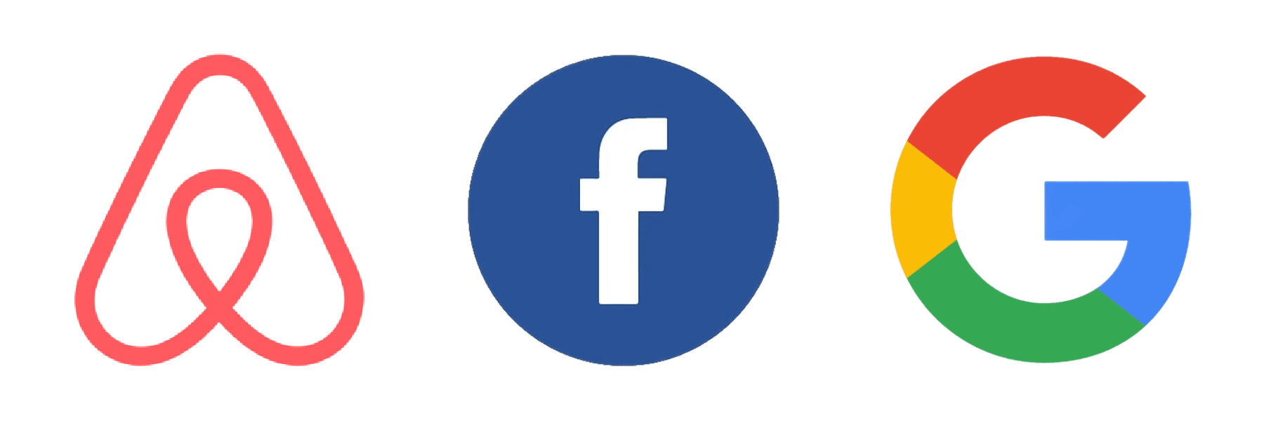 Airbnb, Facebook, Google