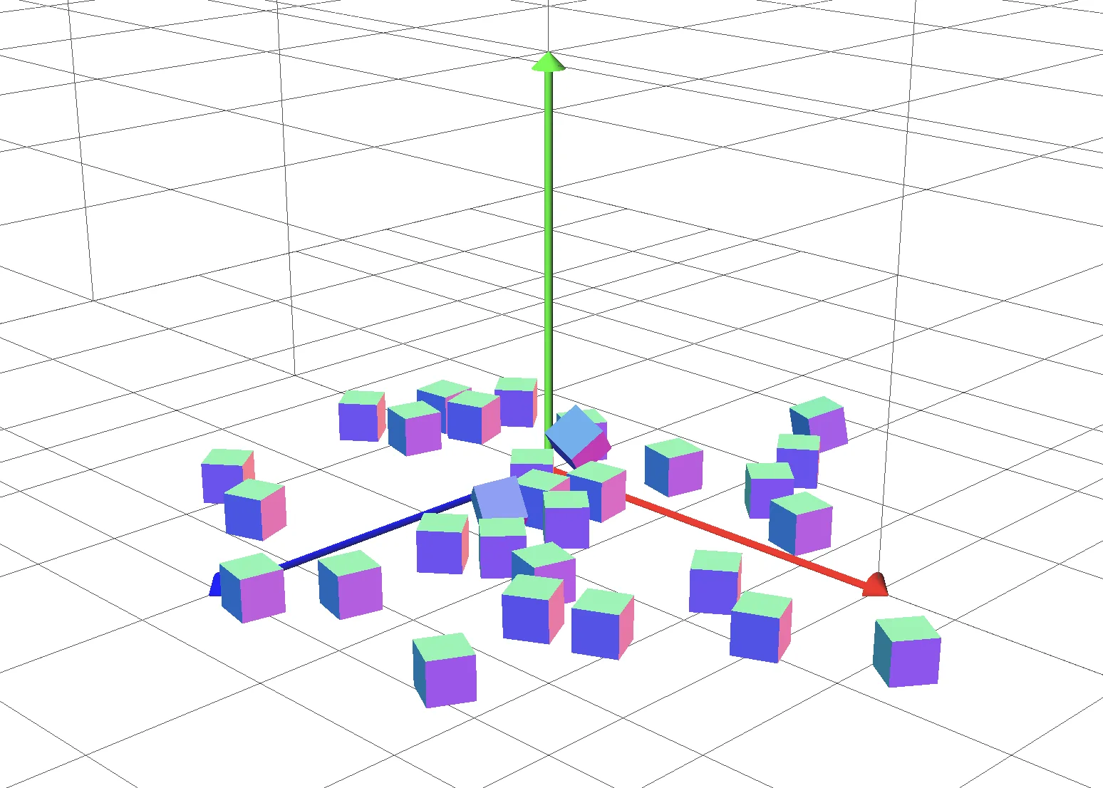 APE rigid body physics engine showing particles and bodies in a 3D scene.