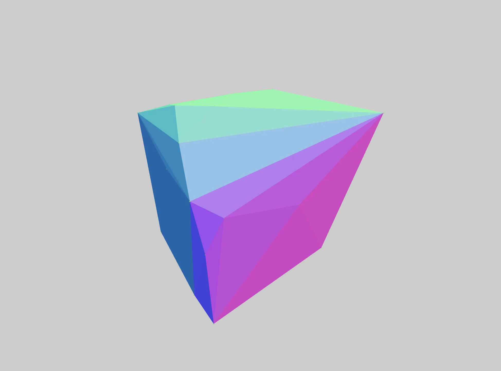 Quickhull3d visualization of a convex hull around a set of points.